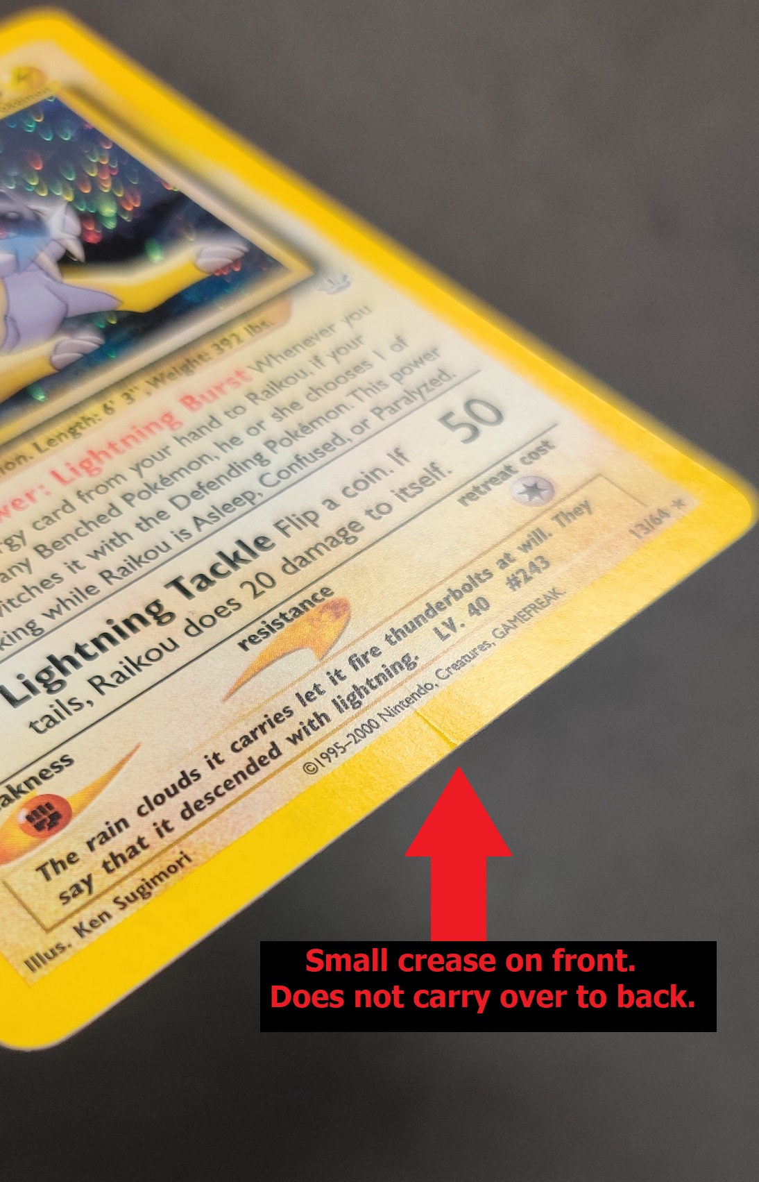 Raikou - 13/64 - Holo Rare - 1st Edition